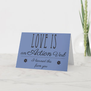 Carte De Remerciements L'amour est un verbe d'action. Je l'ai appris de v