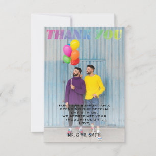 Carte De Remerciements L'amour gagne l'aquarelle Rainbow Photo