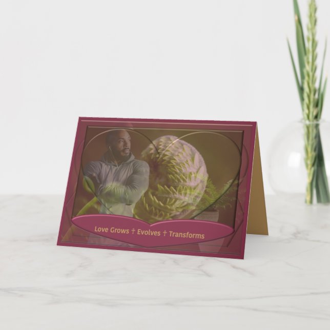 Carte De Remerciements L'amour grandit ☥ évolue ☥ se transforme (Devant)