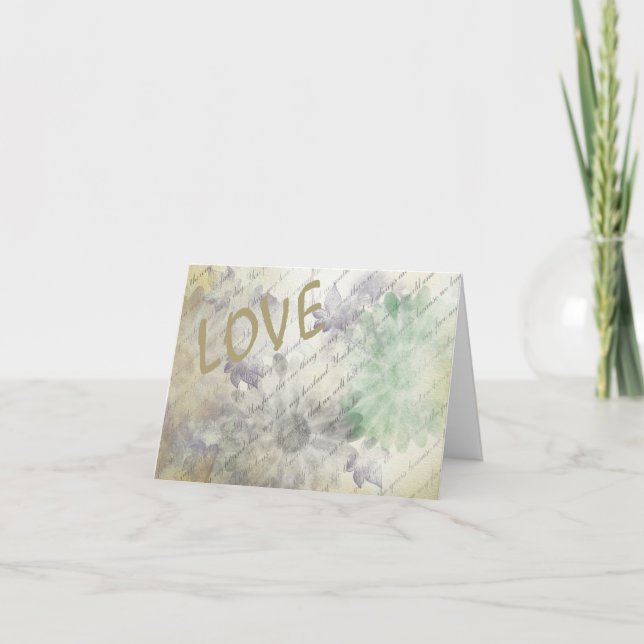 Carte De Remerciements L'amour ne manque jamais Mariage Remerciements (Devant)