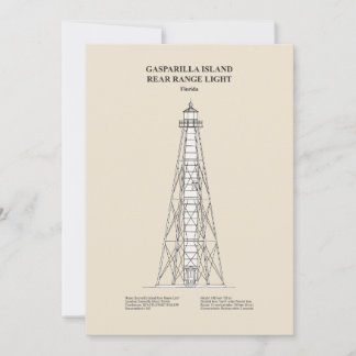 Carte De Remerciements Lampe arrière de l'île de Gasparilla - Floride - S