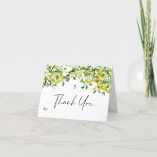 Carte De Remerciements Lancement de Mariage au Citron