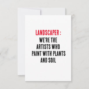 Carte De Remerciements Landscaper Nous sommes les artistes qui peignent a