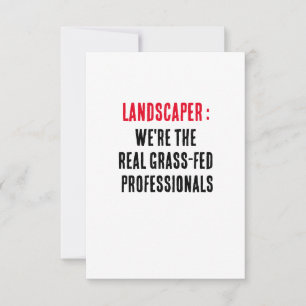 Carte De Remerciements Landscaper Nous sommes les vrais professionnels de