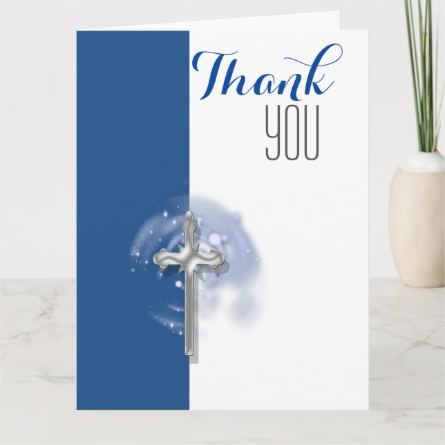 Carte De Remerciements L'ange religieux de confirmation vous remercient (Devant)