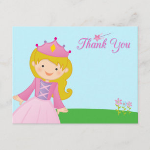 Carte De Remerciements L'anniversaire de la fille douce de princesse vous