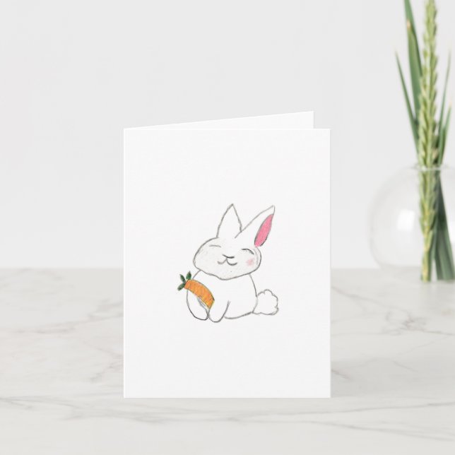 Carte De Remerciements Lapin (Devant)