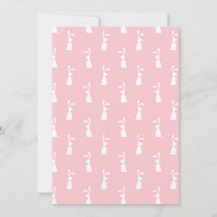 Carte De Remerciements Lapin à motif couleur pastel Fond rose animal de c