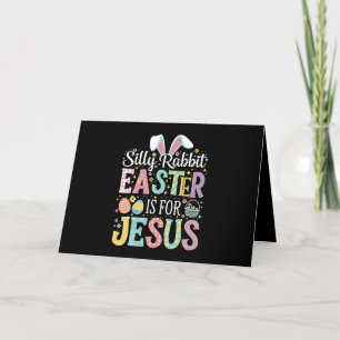 Carte De Remerciements Lapin bête de Pâques est pour Jésus Mignon lapin