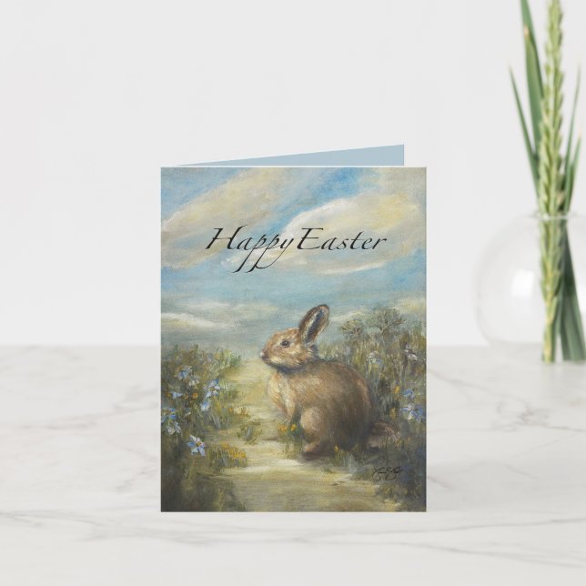 Carte De Remerciements Lapin de Pâques (Devant)