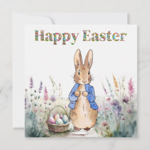 Carte De Remerciements lapin de Pâques