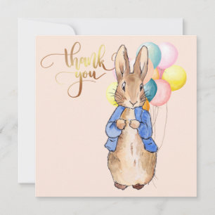 Carte De Remerciements Lapin de Pâques classique