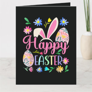 Carte De Remerciements Lapin de Pâques drôle visage lapin heureux