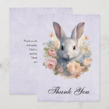 Lapin entouré de fleurs pastel mignon