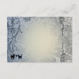 Carte De Remerciements L'appartement minable vintage bleu-clair de chat