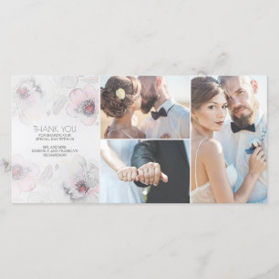 Carte De Remerciements L'aquarelle Boho floral fait varier le pas du