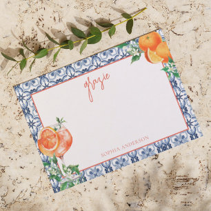 Carte De Remerciements L'aquarelle That's Amore Spritz Enterrement de Vie