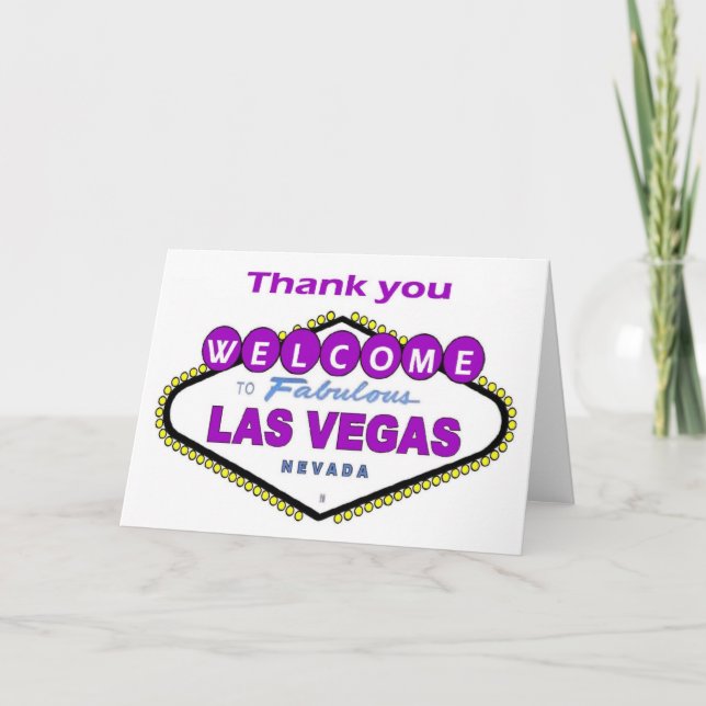 Carte de remerciements Las Vegas (Devant)
