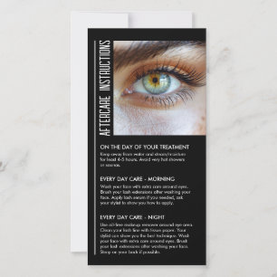 Carte De Remerciements Lash Afcare Black & White Modern Woman Eye Look