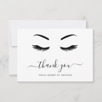 Lashes minimaliste noir et blanc Élégante entrepri
