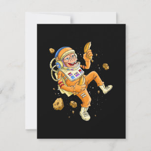 Carte De Remerciements L'astronaute Monkey Space