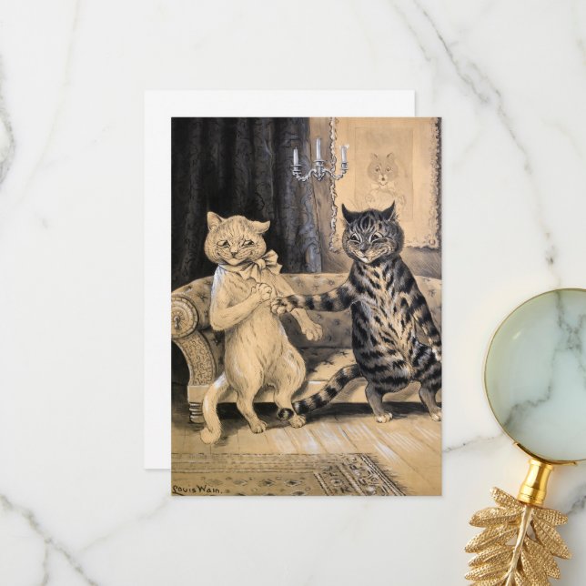 Carte De Remerciements L'Avance de Louis Wain (Devant/Arrière en situation)