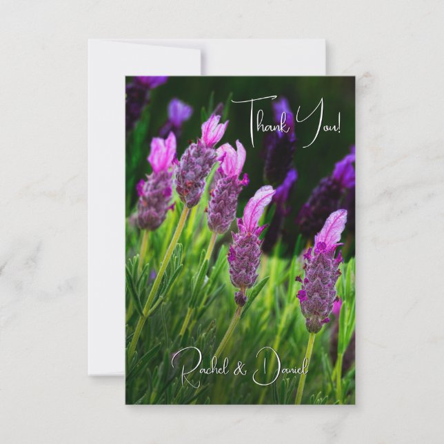 Carte De Remerciements Lavande, Amour & Dévotion, Mariage (Devant)