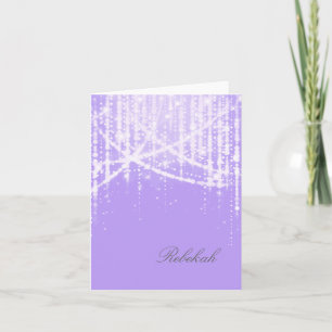 Carte De Remerciements Lavande bat mitzvah violet brillants
