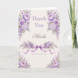 Carte De Remerciements Lavande Sweet Sixteen