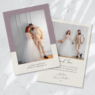 Carte De Remerciements Lavender 2 Mariage photo