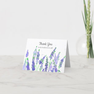 Carte De Remerciements Lavender Flower Bridal Shower Gift Thank You