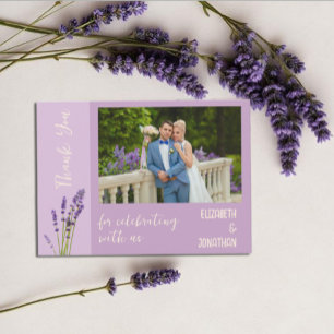 Carte De Remerciements Lavender Love Mariage