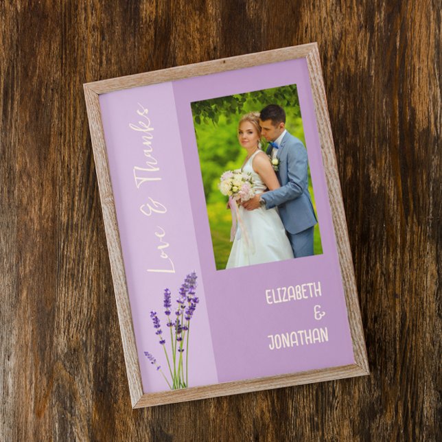 Carte De Remerciements Lavender Love Mariage (Créateur téléchargé)