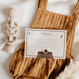 Carte De Remerciements Le Baby shower des animaux des bois