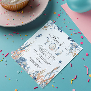 Carte De Remerciements Le Baby shower sous-marin enchanteur