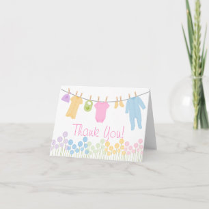 Carte De Remerciements Le bébé de Little Clothes Thank