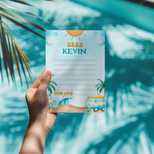 Carte De Remerciements Le Big One, Surf Birthday Time Capsule Card