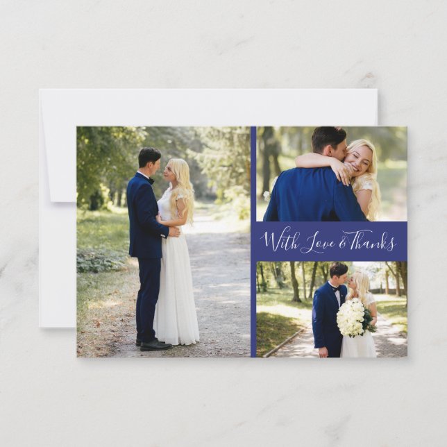 Carte De Remerciements Le Bleu de Delft | Delft Blue Thank You Photo Coll (Devant)