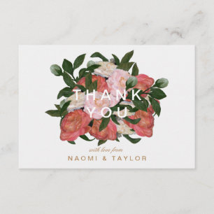 Carte De Remerciements Le bouquet/Merci