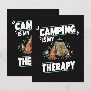 Carte De Remerciements Le camping est ma thérapie pour la vie en plein ai