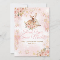Le cerf d'hiver rose est un Baby shower de fille