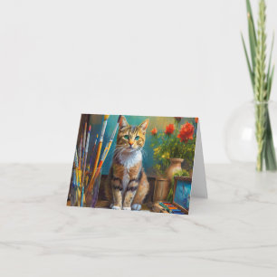 Carte De Remerciements Le Chat Artistique