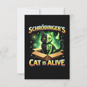 Carte De Remerciements Le Chat Curieux de Schrödinger