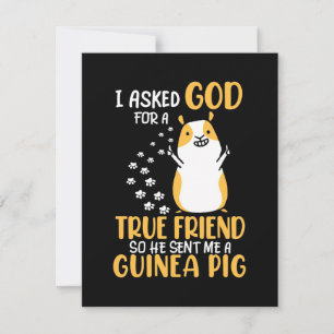 Carte De Remerciements Le Cochon De Guinée est un vrai ami