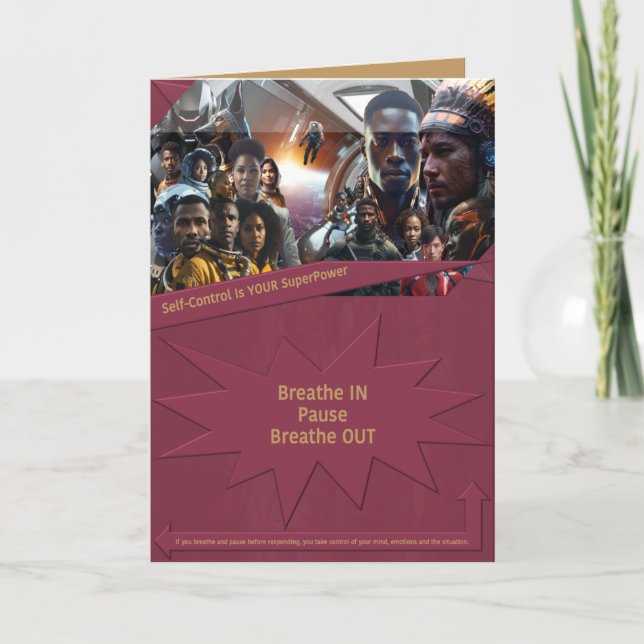 Carte De Remerciements Le contrôle de soi est votre superpuissance (Devant)