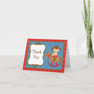 Carte De Remerciements Le Cowboy Baby Thank