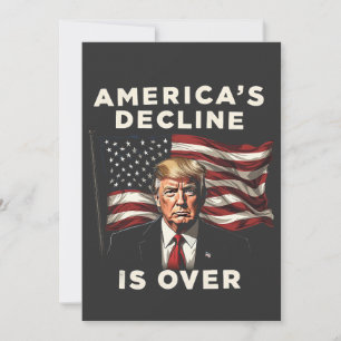 Carte De Remerciements Le déclin de l'Amérique sur Trump Patriotique Amér