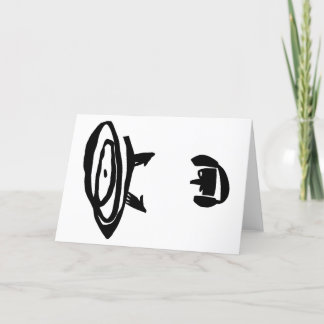 CARTE DE REMERCIEMENTS LE DJ AVEC TÉLÉPHONES