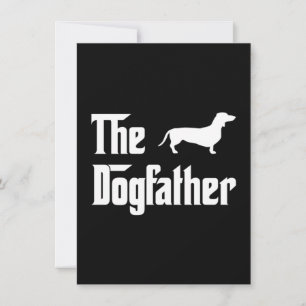Carte De Remerciements Le Dogfather Mens Dachshund Amoureux de les chiens