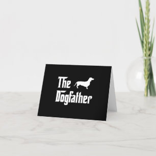 Carte De Remerciements Le Dogfather Mens Dachshund Amoureux de les chiens